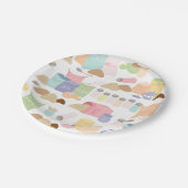 カラフルなレトロなベーキング原料容器 ペーパープレート (アングル)