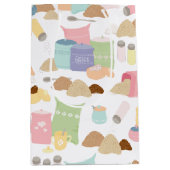 カラフルなレトロなベーキング原料容器 ミディアムペーパーバッグ (正面)