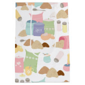 カラフルなレトロなベーキング原料容器 ミディアムペーパーバッグ (裏面)