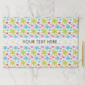 カラフルなレトロな雪の結晶のクリスマス紙皿敷き ペーパーパッド (インサイチュ)