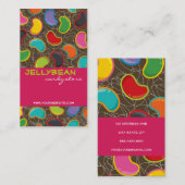 カラフルなレトロのおもしろいのゼリー菓子のポップ・アートのなプロフィールカード 名刺 (正面/裏面)