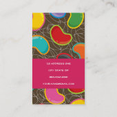 カラフルなレトロのおもしろいのゼリー菓子のポップ・アートのなプロフィールカード 名刺 (裏面)