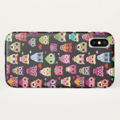 カラフルなレトロのフクロウ Case-Mate iPhoneケース (裏面(横))