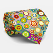 カラフルなレトロの点パターン + あなたのアイディア ネクタイ (ロール)
