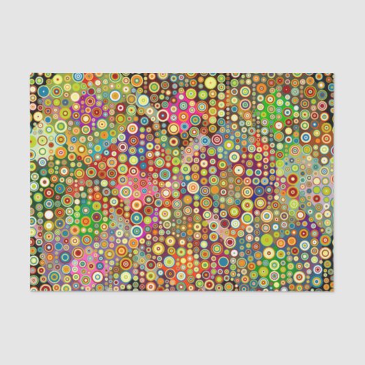 カラフルなレトロの点 + あなたのアイディア 薄葉紙 (正面)