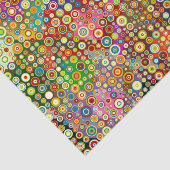 カラフルなレトロの点 + あなたのアイディア 薄葉紙 (詳細)