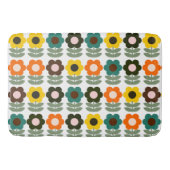 カラフルなレトロの花柄 バスマット (正面)