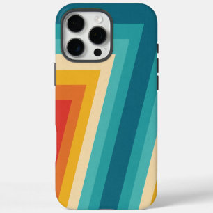 カラフルなレトロは- 70s   80sのデザインを縞で飾ります iPhone 16 pro maxケース