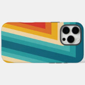 カラフルなレトロは- 70s 80sのデザインを縞で飾ります Case-Mate iPhoneケース (裏面 (横))