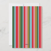 カラフルなレトロクリスマスの楽しい写真 シーズンカード (裏面)