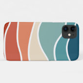 カラフルなレトロスタイルの波 Case-Mate iPhoneケース (裏面(横))