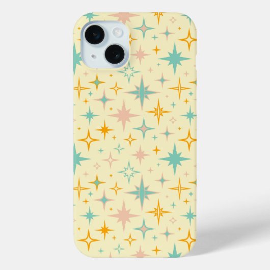 カラフルなレトロスターのパターン Case-Mate iPhoneケース (裏面)