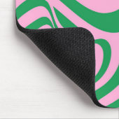 カラフルなレトロスワール グルーヴィーY2Kパターン  マウスパッド (コーナー)