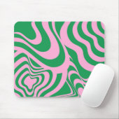 カラフルなレトロスワール グルーヴィーY2Kパターン  マウスパッド (マウス)