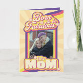 カラフルなレトロタイポグラフィークォート写真 マザーズデー カード (正面)