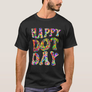 カラフルなレトロドットでお祝い 国際ドットデー Tシャツ
