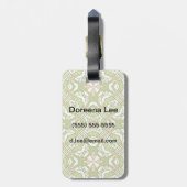 カラフルなレトロパターン背景2 ラゲッジタグ (裏面縦)