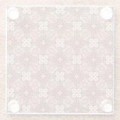 カラフルなレトロパターン背景4 ガラスコースター (裏面)