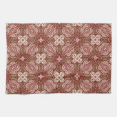 カラフルなレトロパターン背景4 キッチンタオル (横)