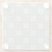 カラフルなレトロパターン背景5 ガラスコースター (裏面)