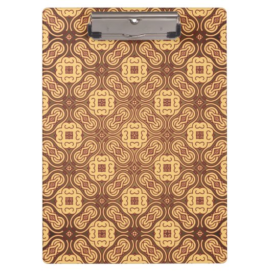 カラフルなレトロパターン背景 クリップボード (正面)