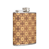 カラフルなレトロパターン背景 フラスク (右)