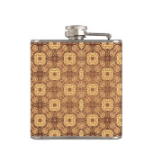 カラフルなレトロパターン背景 フラスク (裏面)