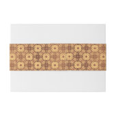 カラフルなレトロパターン背景 招待状ベリーバンド (裏面例)