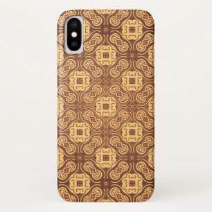 カラフルなレトロパターン背景 iPhone X ケース