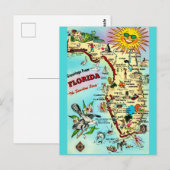 カラフルなレトロフロリダ州のポストカード ポストカード (正面/裏面)