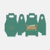 カラフルなレトロモダンなクリスマスパーティーの招待状 フェイバーボックス (折り畳みなし)