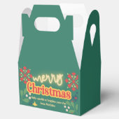 カラフルなレトロモダンなクリスマスパーティーの招待状 フェイバーボックス (オープン)