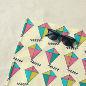 カラフルなレトロ凧パターン ビーチタオル (インサイチュ)