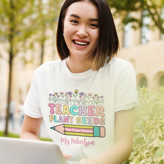 カラフルなレトロ引用符の先生Tシャツ Tシャツ