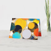 カラフルなレトロ抽象的感謝カードをカスタマイズ サンキューカード (裏面)