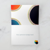 カラフルなレトロ抽象的感謝カードをカスタマイズ サンキューカード (内部)