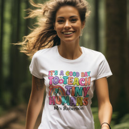 カラフルなレトロ教師の引用Tシャツ Tシャツ