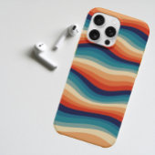 カラフルなレトロ波レトロ iPhoneケース