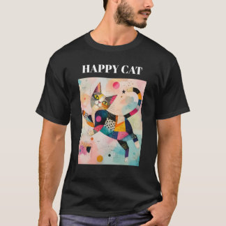 カラフルなレトロ猫Tシャツ Tシャツ