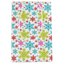 カラフルなレトロ雪の結晶 クリスマス