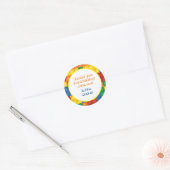 カラフルなレンガのビルディングブロックの誕生日プレゼント ラウンドシール (封筒)