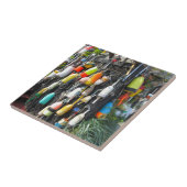 カラフルなロブスターのブイ タイル (側面)