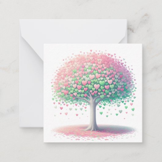 カラフルなロマンチック ノートカード (正面)