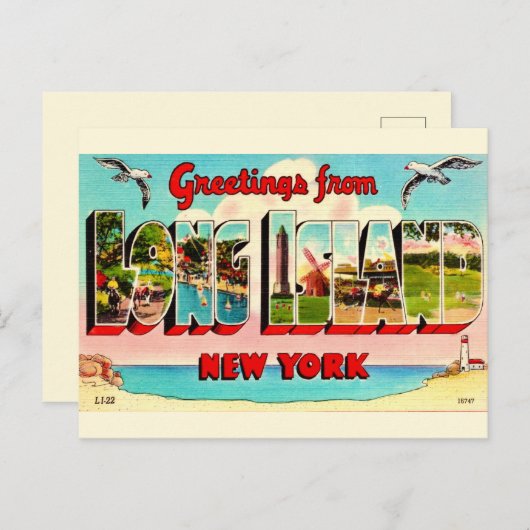 カラフルなロングアイランドのポストカード ポストカード (正面/裏面)