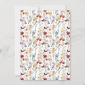 カラフルなワイルドフラワーのベビーシャワー招待状 招待状 (裏面)