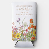 カラフルなワイルドフラワーの国 フローラル グッバイ ミス スリム缶クーラー (正面)