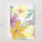 カラフルなワイルドフラワーの結婚式の招待状 招待状 (裏面)
