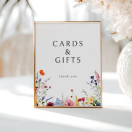 カラフルなワイルドフラワーカード＆ギフト ダウンロード可能 ポスター