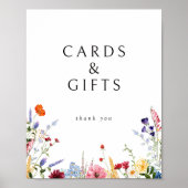 カラフルなワイルドフラワーカード＆ギフト ダウンロード可能 ポスター (正面)