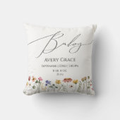 カラフルなワイルドフラワーベイビーの詳細 クッション (正面)